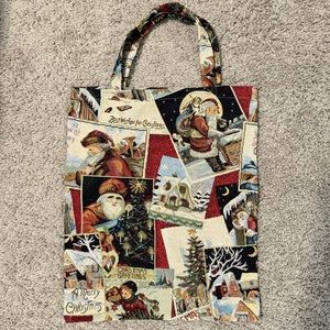 Needlepoint Christmas Tote Bag (standard tote size)
